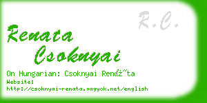 renata csoknyai business card